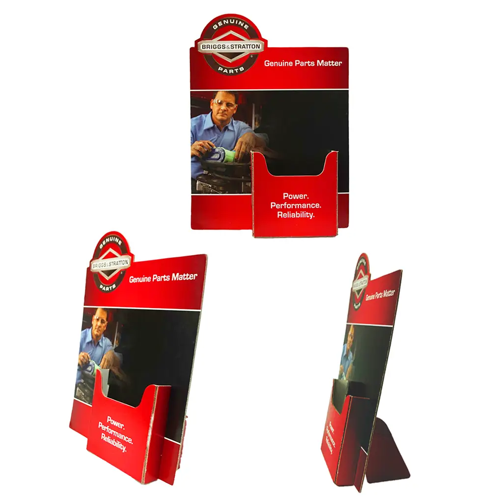 Custom cardboard counter standee display, paper retail standing display box