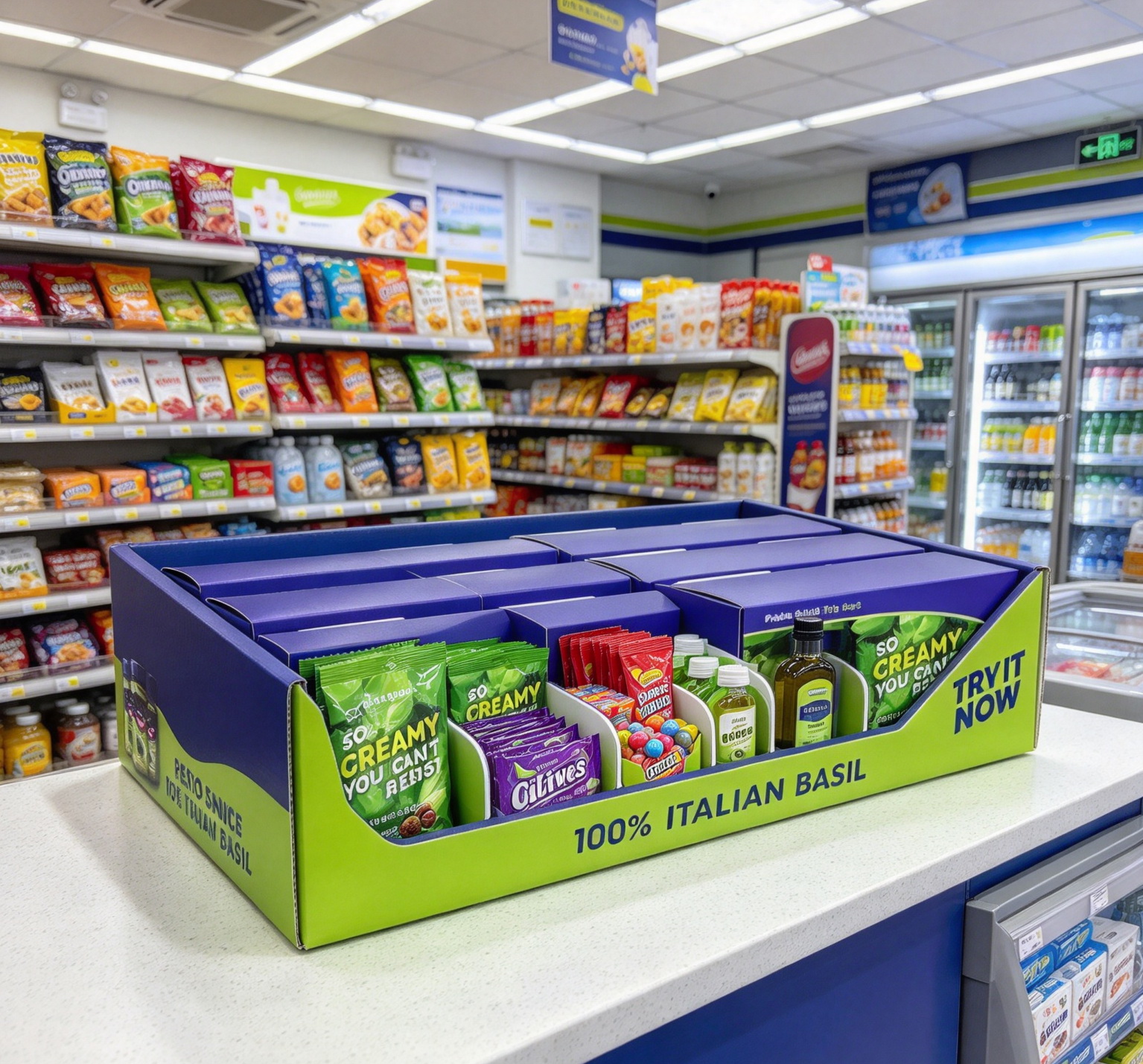 Custom Printed Cardboard Shelf Ready Display Tray for Packaged Food
