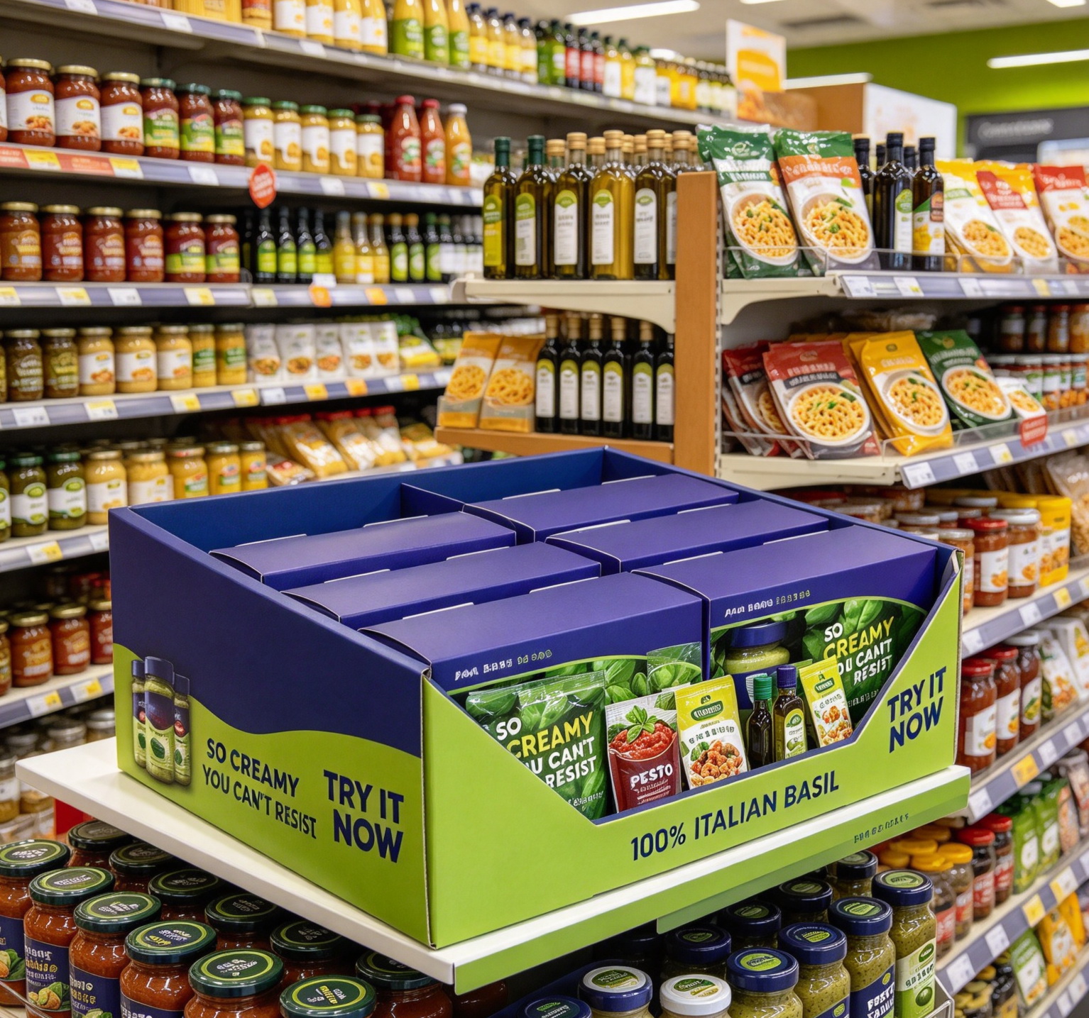 Custom Printed Cardboard Shelf Ready Display Tray for Packaged Food