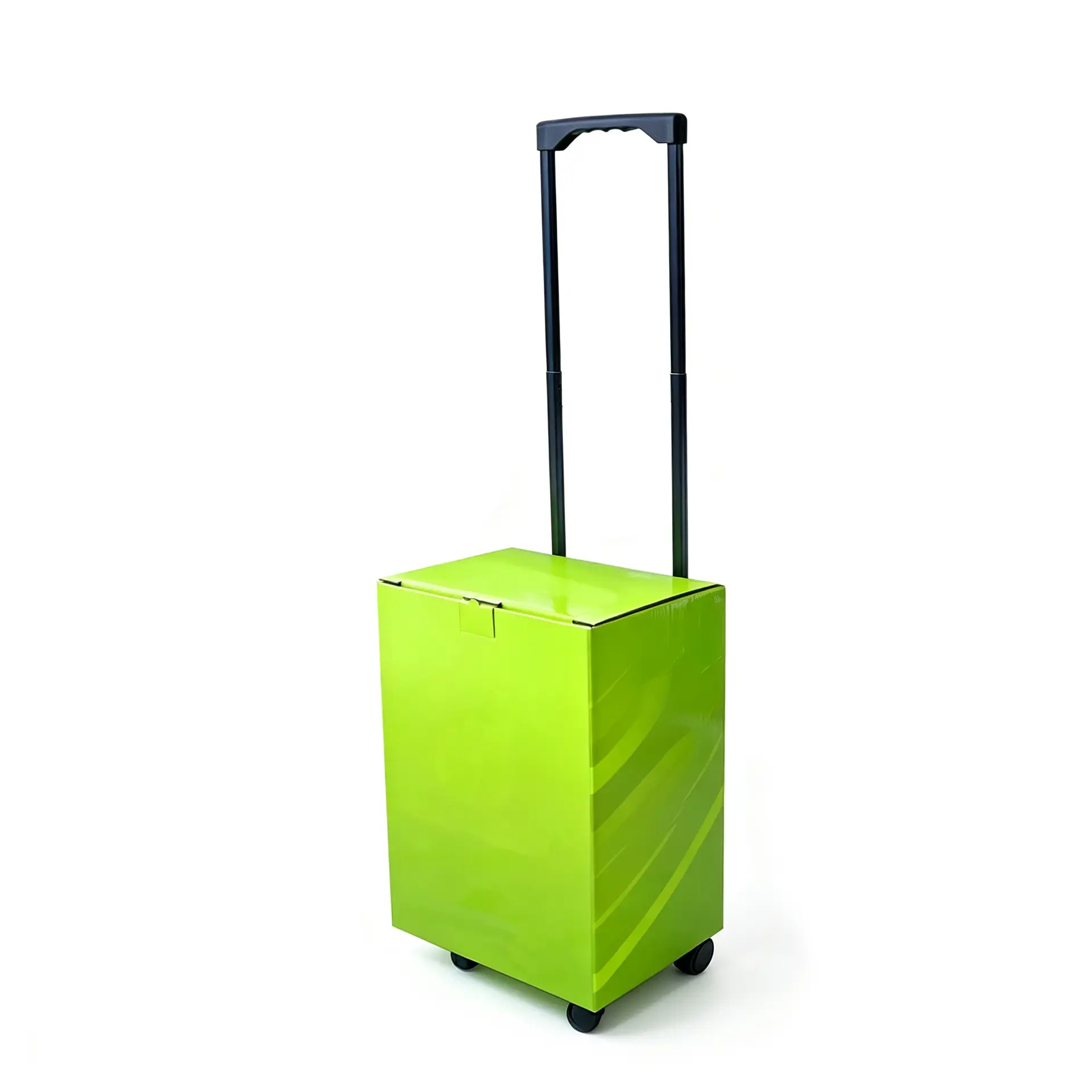 Custom printed corrugated cardboard pull handle retail display stand