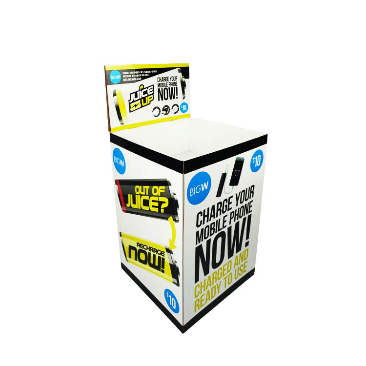 Custom Printed Corrugated Cardboard Dump Bin Retail Pop Display Box For Merchandise Promotion