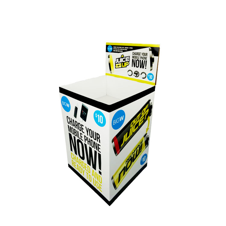 Custom Printed Corrugated Cardboard Dump Bin Retail Pop Display Box For Merchandise Promotion
