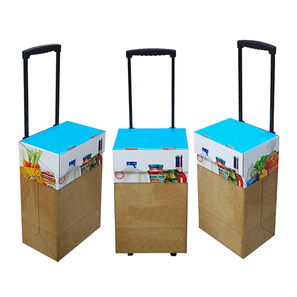 Custom Cardboard Trolley | Corrugated Retail Display Cart