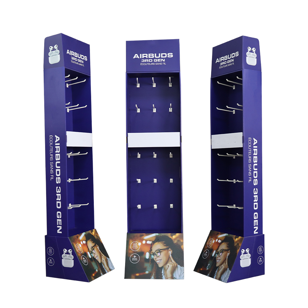 Cardboard Hook Display Stand for Wireless Earbuds Cardboard Hook Display Stand for Wireless Earbuds
