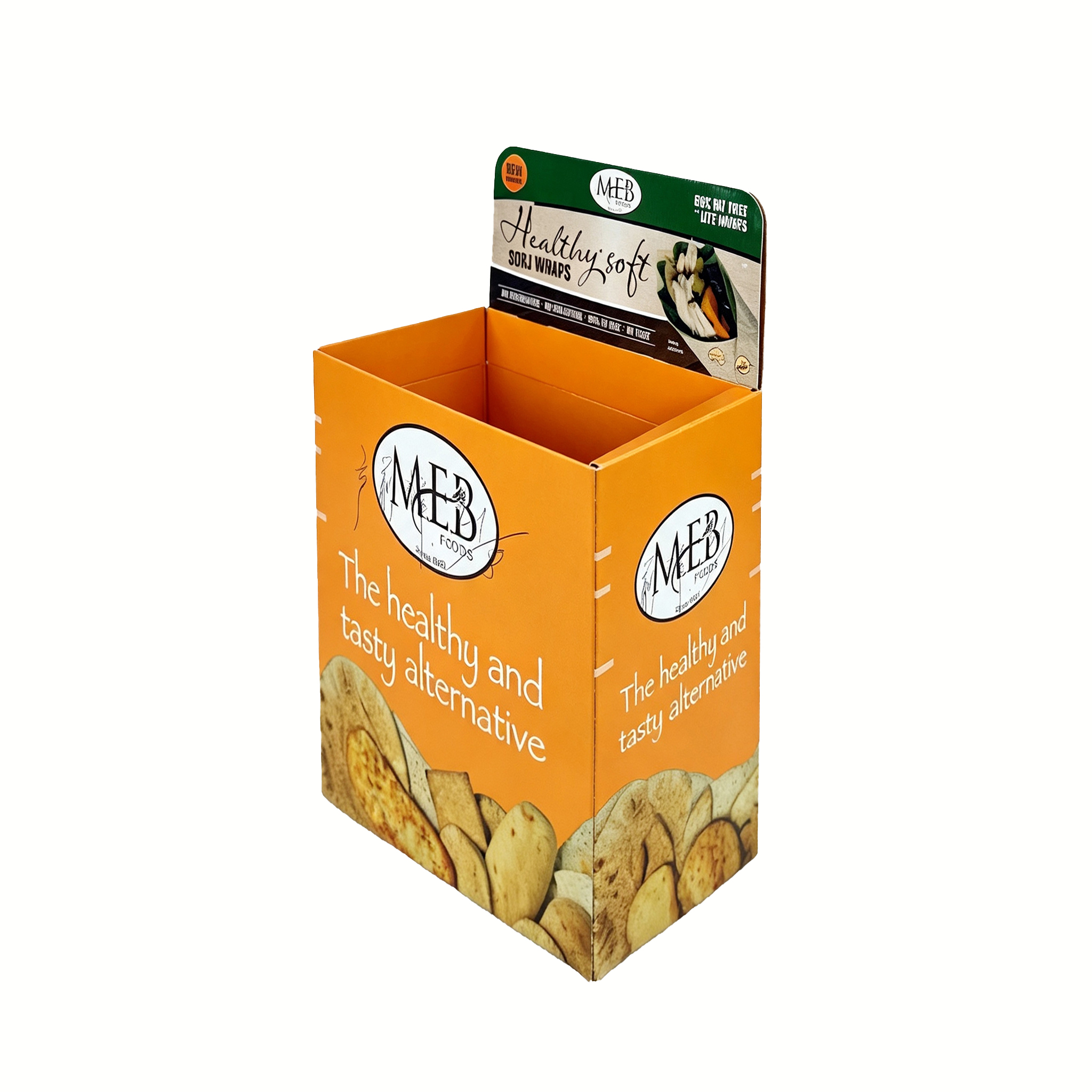 Custom printed cardboard dump bin retail display boxes for supermarket promotion