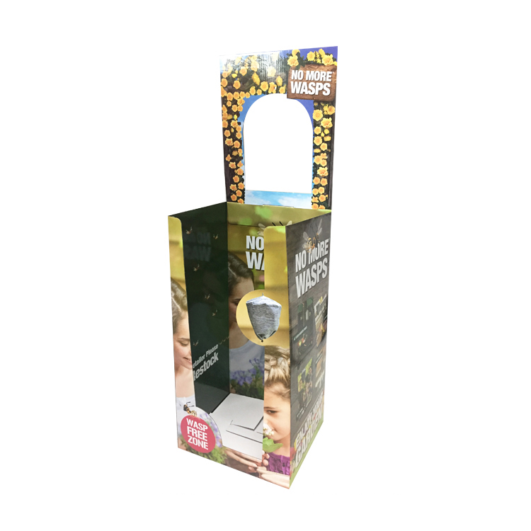 Cardboard Dump Bin Display Stand, Custom Printed Corrugated Retail Pop Display Box with Handle, Floor Standing Cardboard Dump Bin for Shop Merchandise Promotion