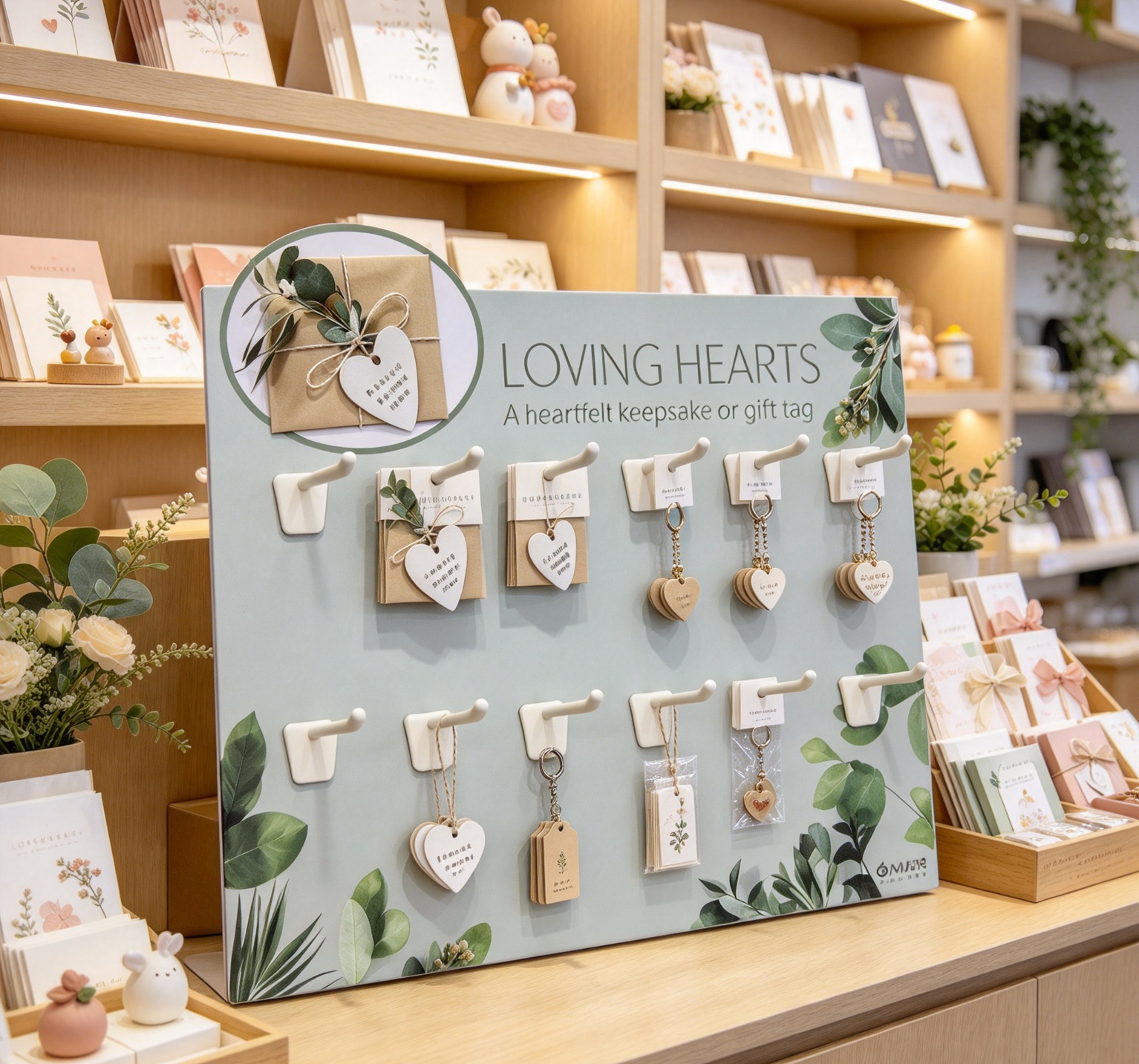 Custom Cardboard Gift Tag Hook Display