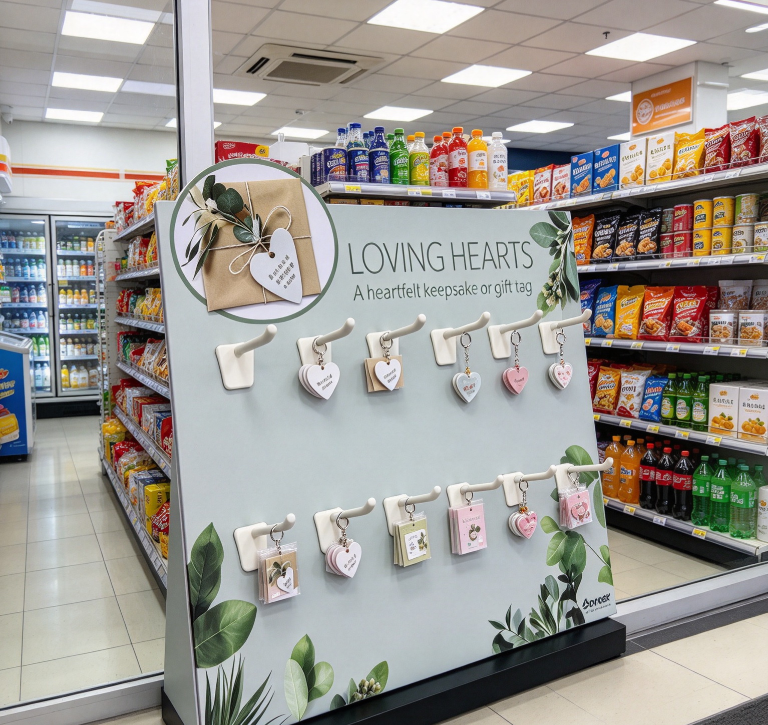 Custom Cardboard Gift Tag Hook Display