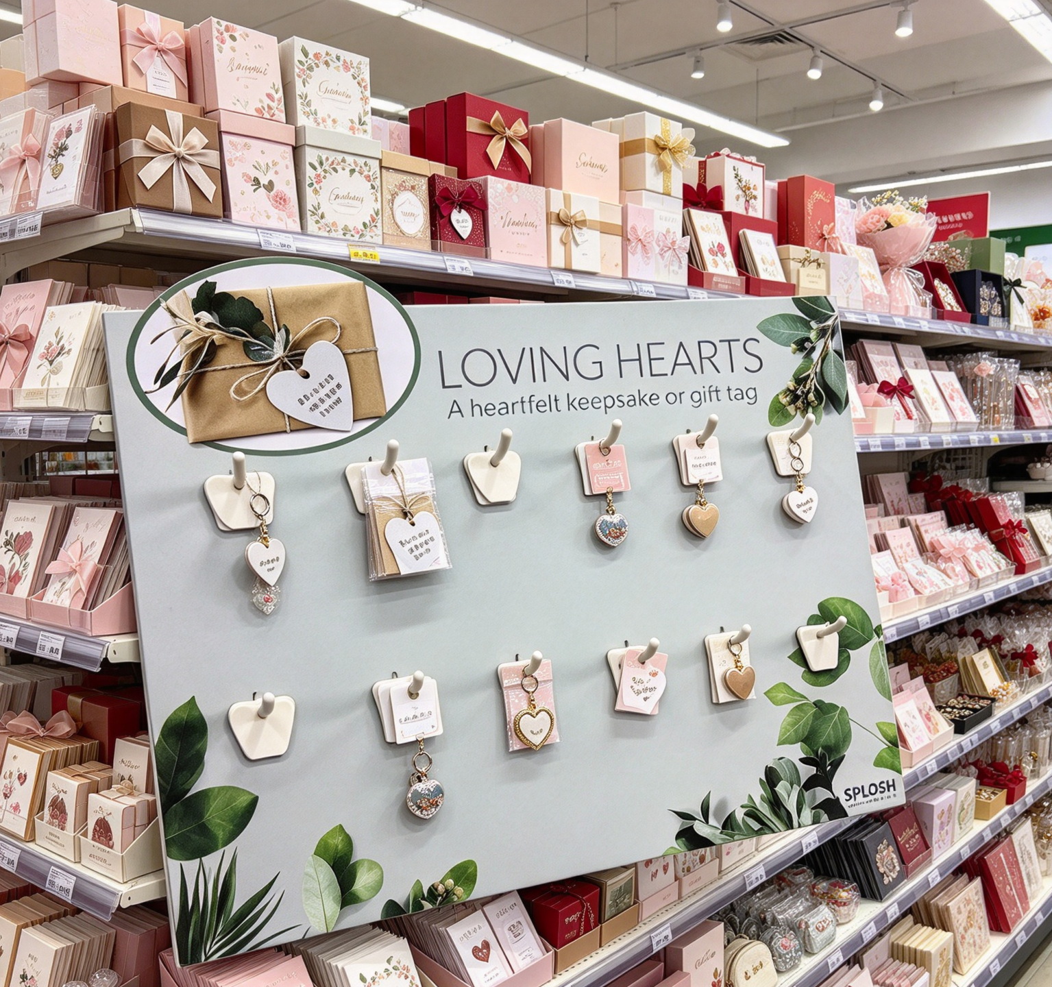 Custom Cardboard Gift Tag Hook Display