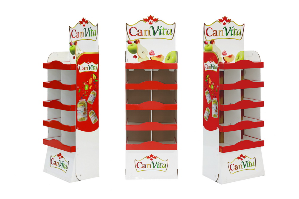 Five-Tier Sectioned Floor Display Stand
