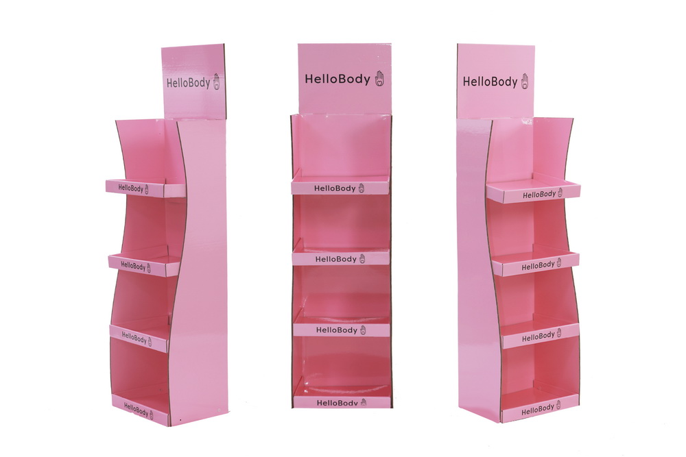 Four-Tier Curved Floor Display Stand Four-Tier Curved Floor Display Stand