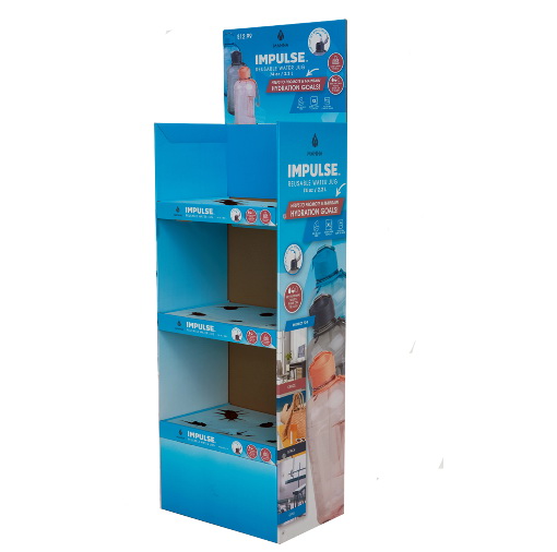 Three tier floor standing water bottle display stand Three tier floor standing water bottle display stand