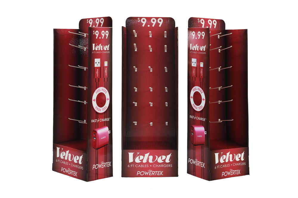 Velvet Fast-Charge Cable Hook Display Rack Velvet Fast-Charge Cable Hook Display Rack